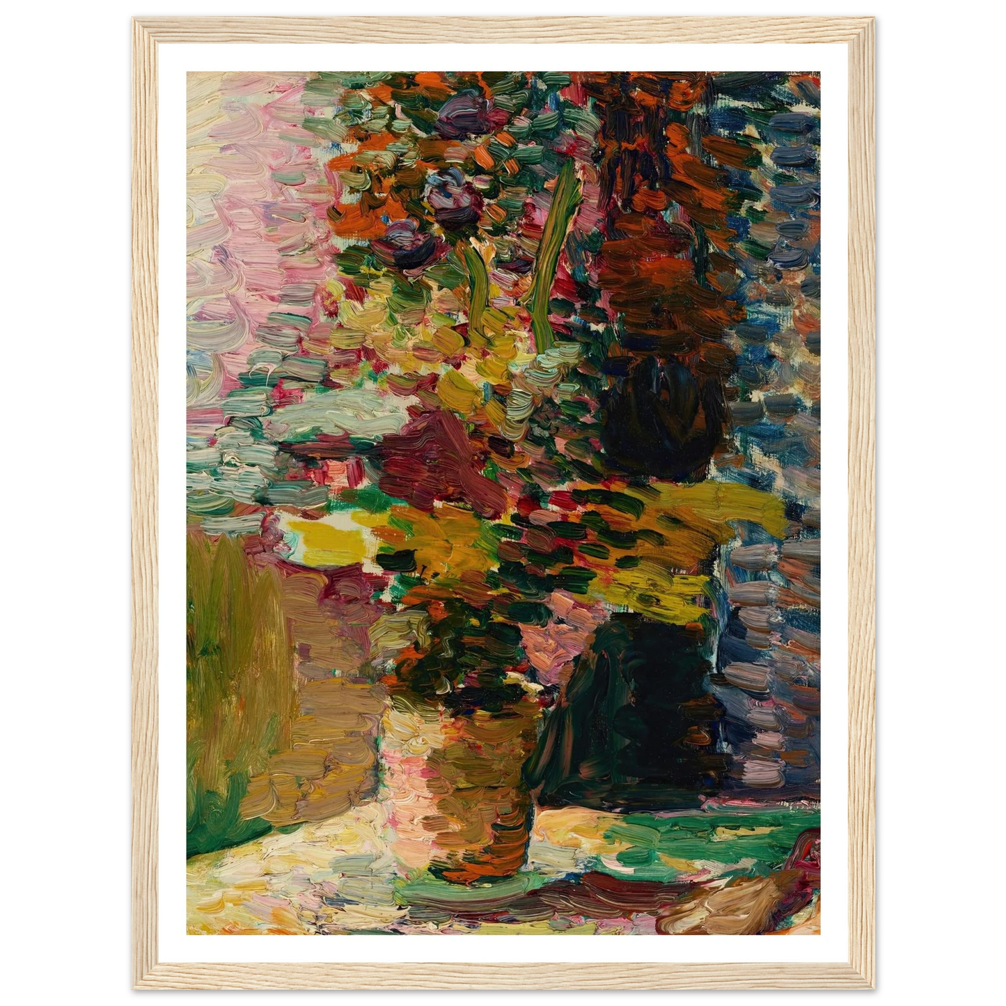 Vase de fleurs (1898-1900) Art Print | Henri Matisse - Framed Poster - 30x40 cm / 12x16″ - Black frame
