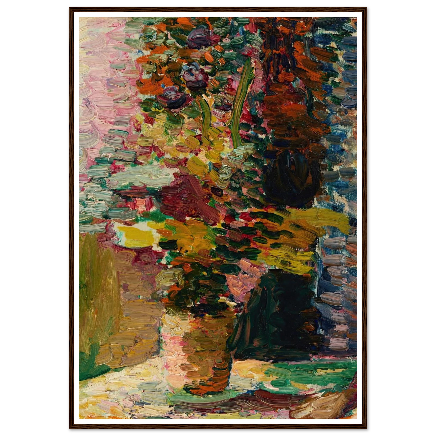 Vase de fleurs (1898-1900) Art Print | Henri Matisse - Framed Poster - 30x40 cm / 12x16″ - Black frame