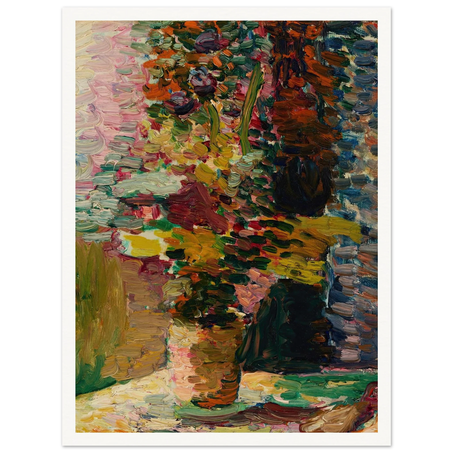 Vase de fleurs (1898-1900) Art Print | Henri Matisse - Framed Poster - 30x40 cm / 12x16″ - Black frame