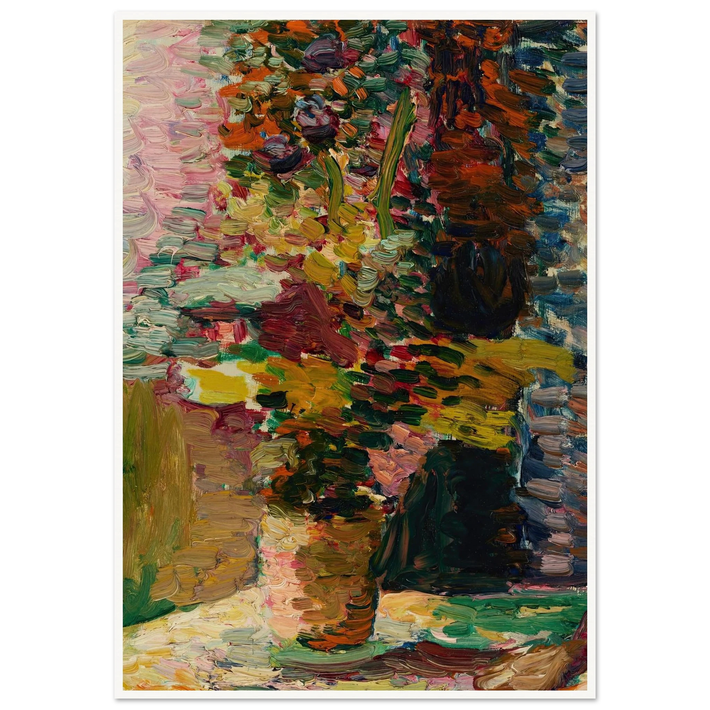 Vase de fleurs (1898-1900) Art Print | Henri Matisse - Framed Poster - 30x40 cm / 12x16″ - Black frame