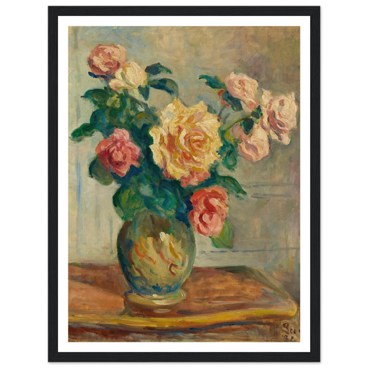 Vase de fleurs Art Print | Maximilien Luce - Framed Poster - 30x40 cm / 12x16″ - Black frame