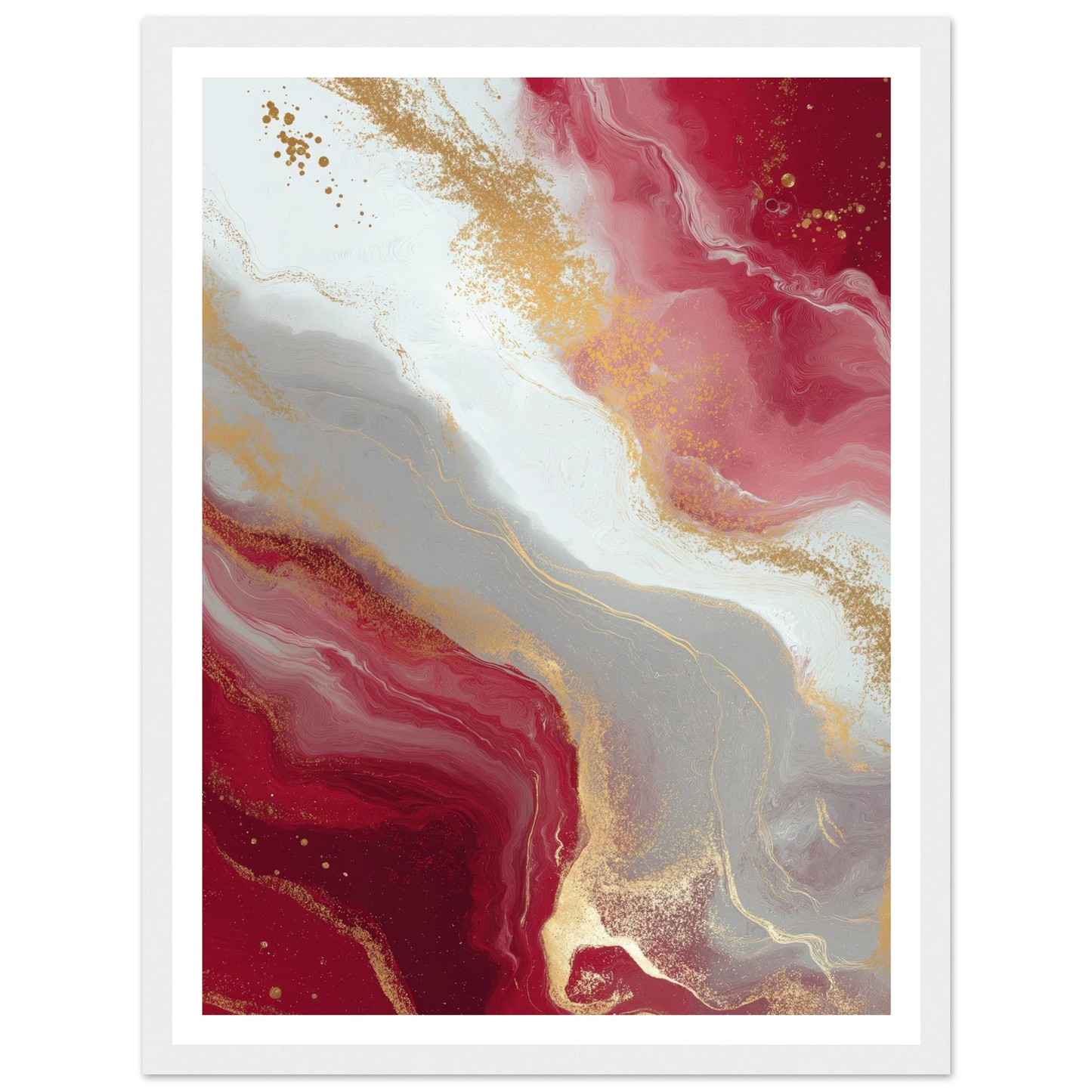 Veil of Vermilion - Framed Poster - 30x40 cm / 12x16″ - Black frame