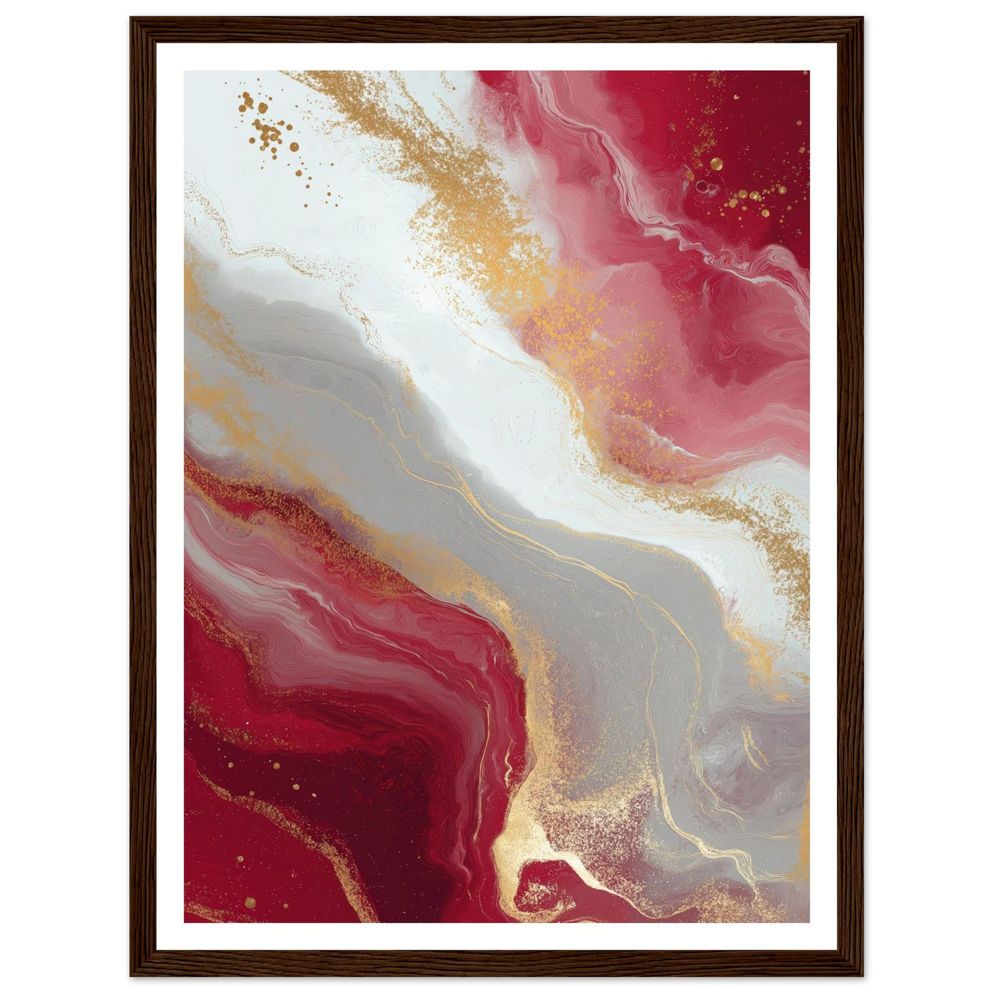 Veil of Vermilion - Framed Poster - 30x40 cm / 12x16″ - Black frame