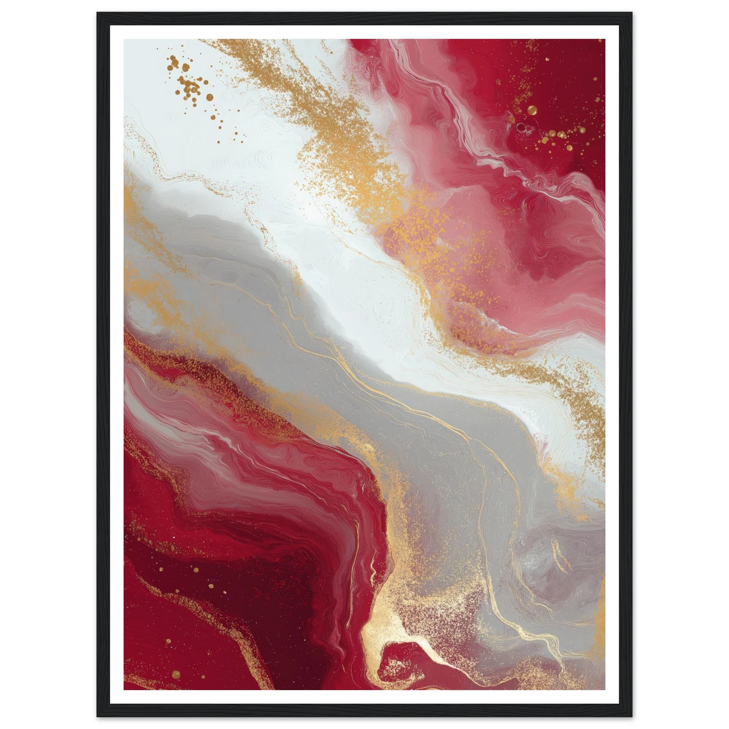 Veil of Vermilion - Framed Poster - 30x40 cm / 12x16″ - Black frame