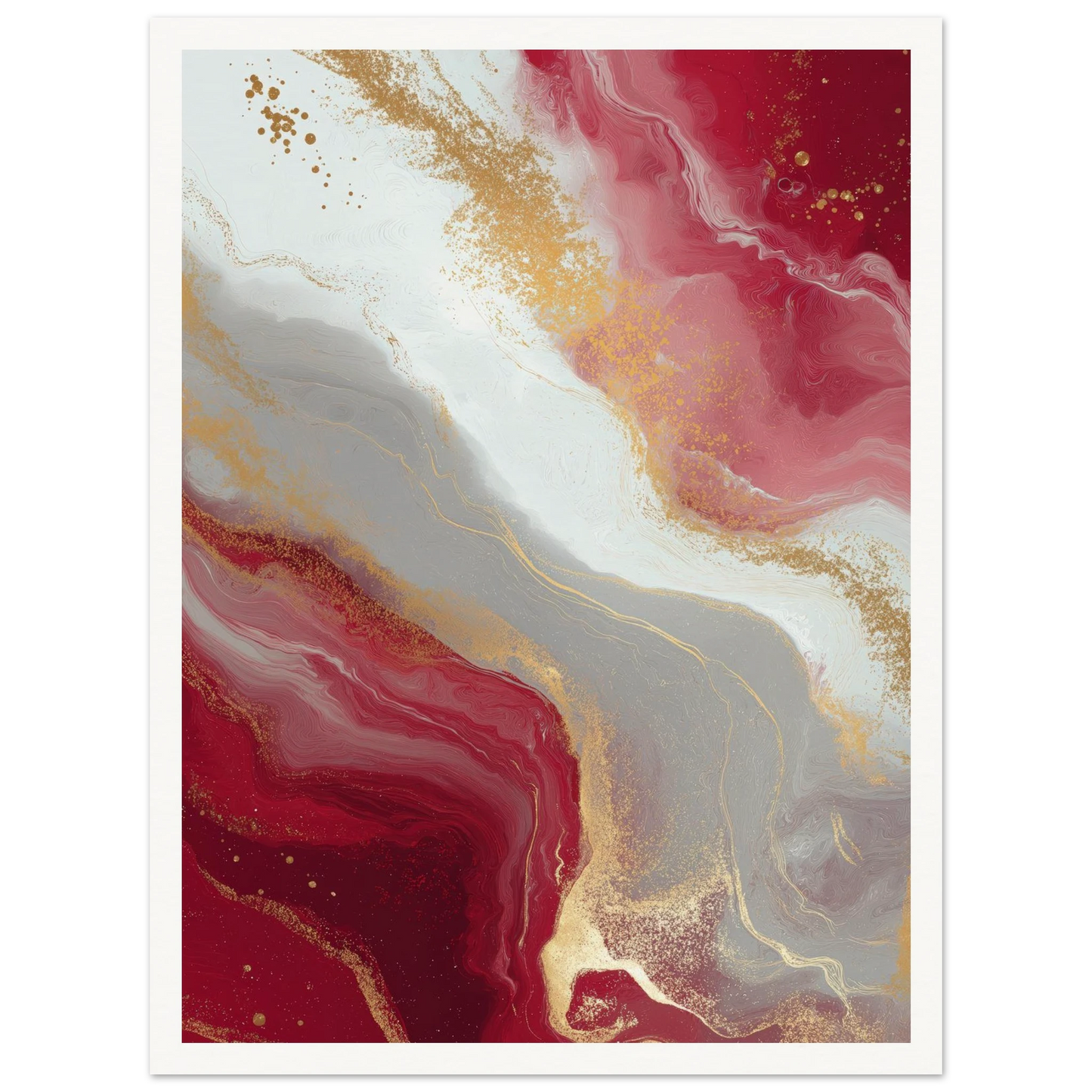 Veil of Vermilion - Framed Poster - 30x40 cm / 12x16″ - Black frame