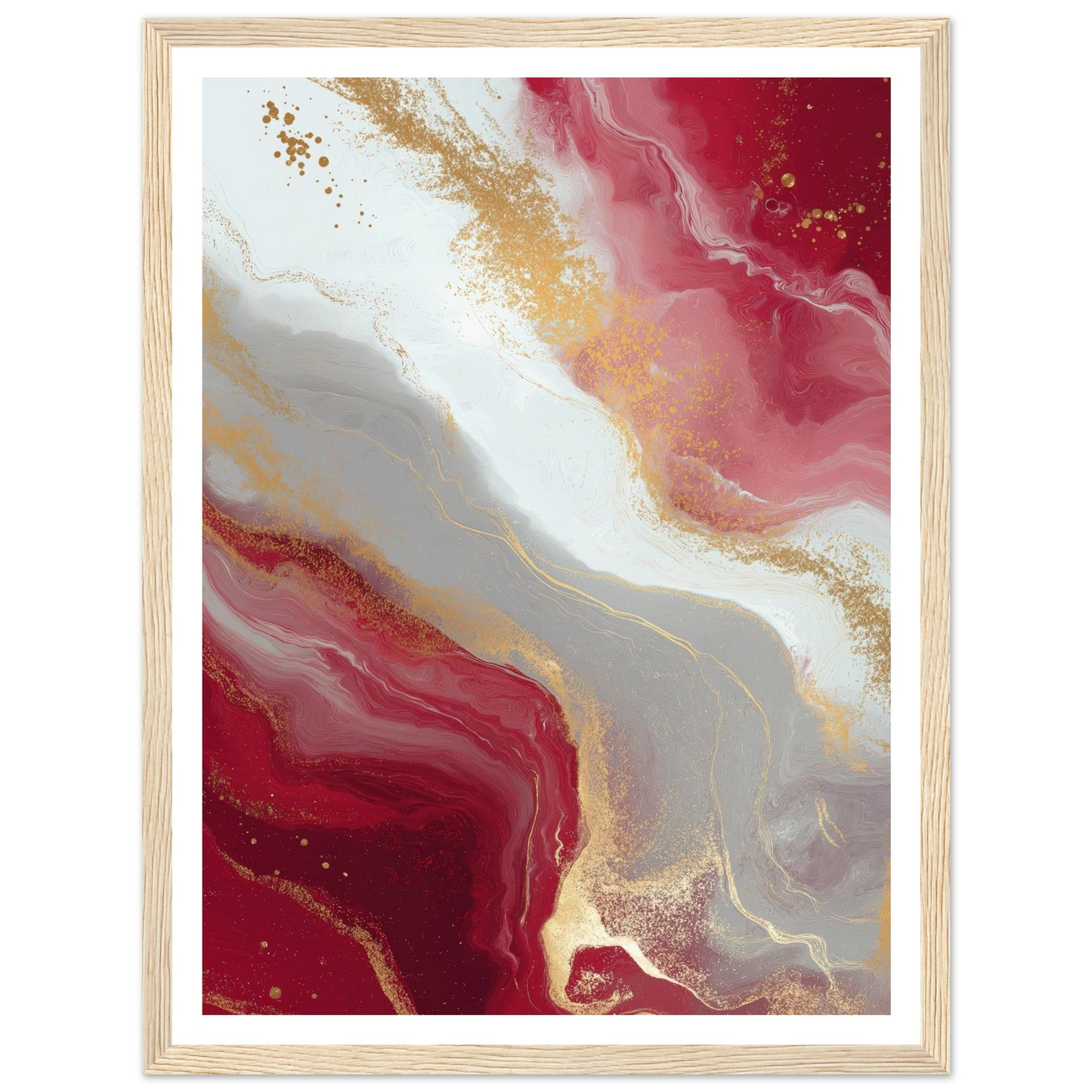Veil of Vermilion - Framed Poster - 30x40 cm / 12x16″ - Black frame