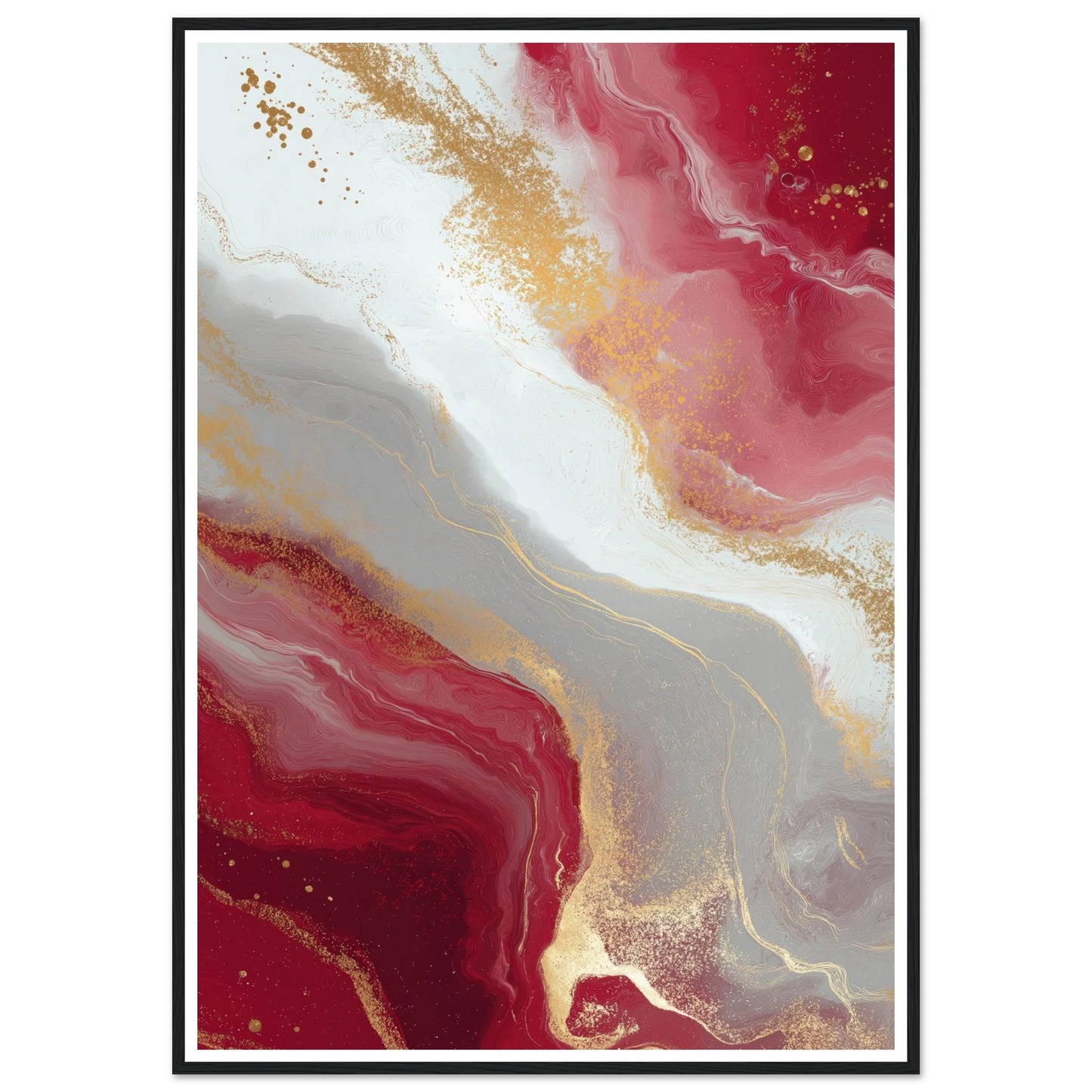 Veil of Vermilion - Framed Poster - 30x40 cm / 12x16″ - Black frame