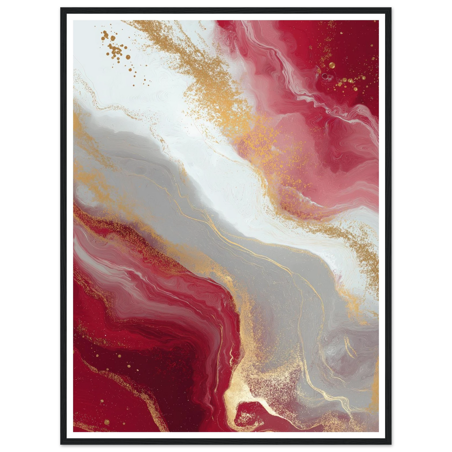 Veil of Vermilion - Framed Poster - 30x40 cm / 12x16″ - Black frame