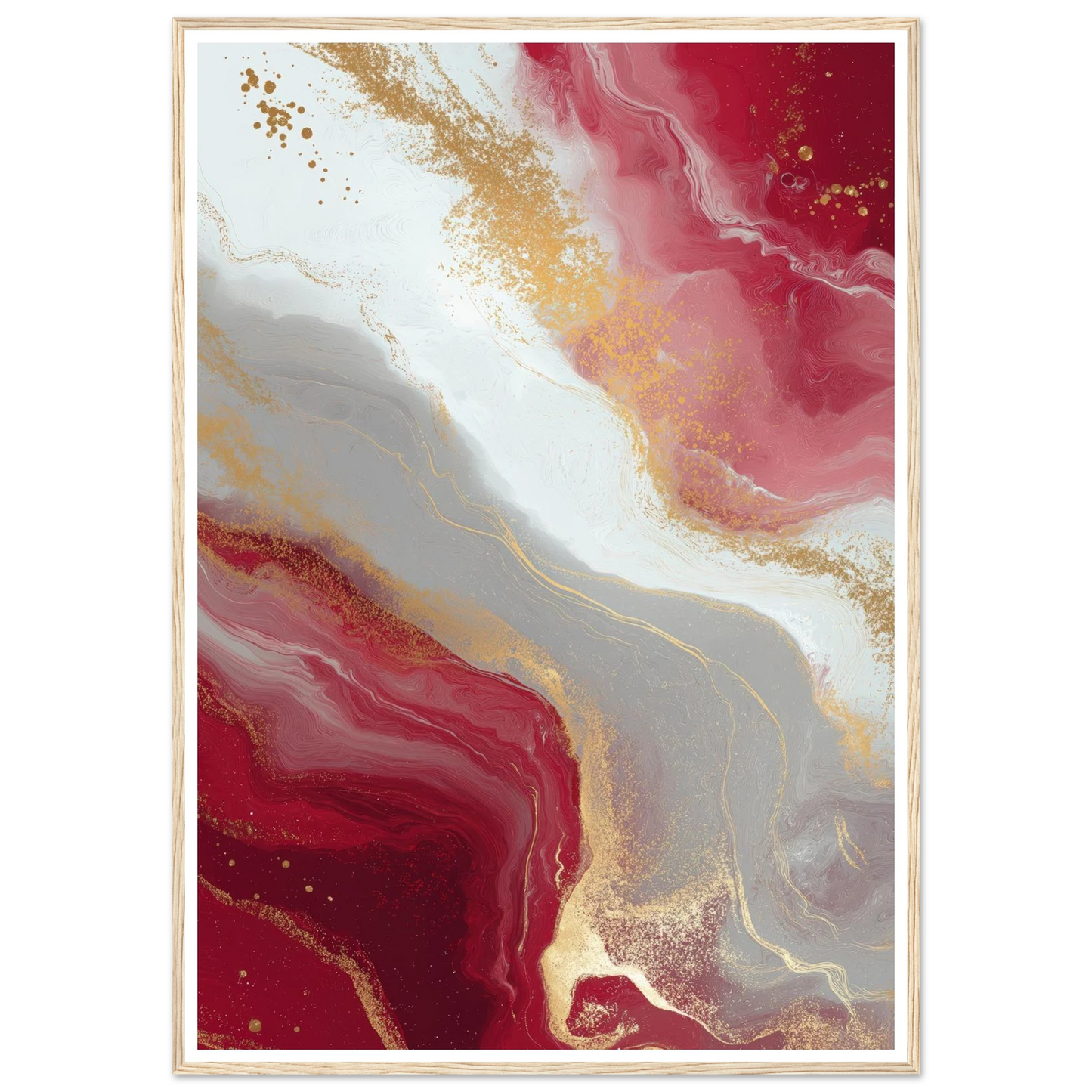 Veil of Vermilion - Framed Poster - 30x40 cm / 12x16″ - Black frame