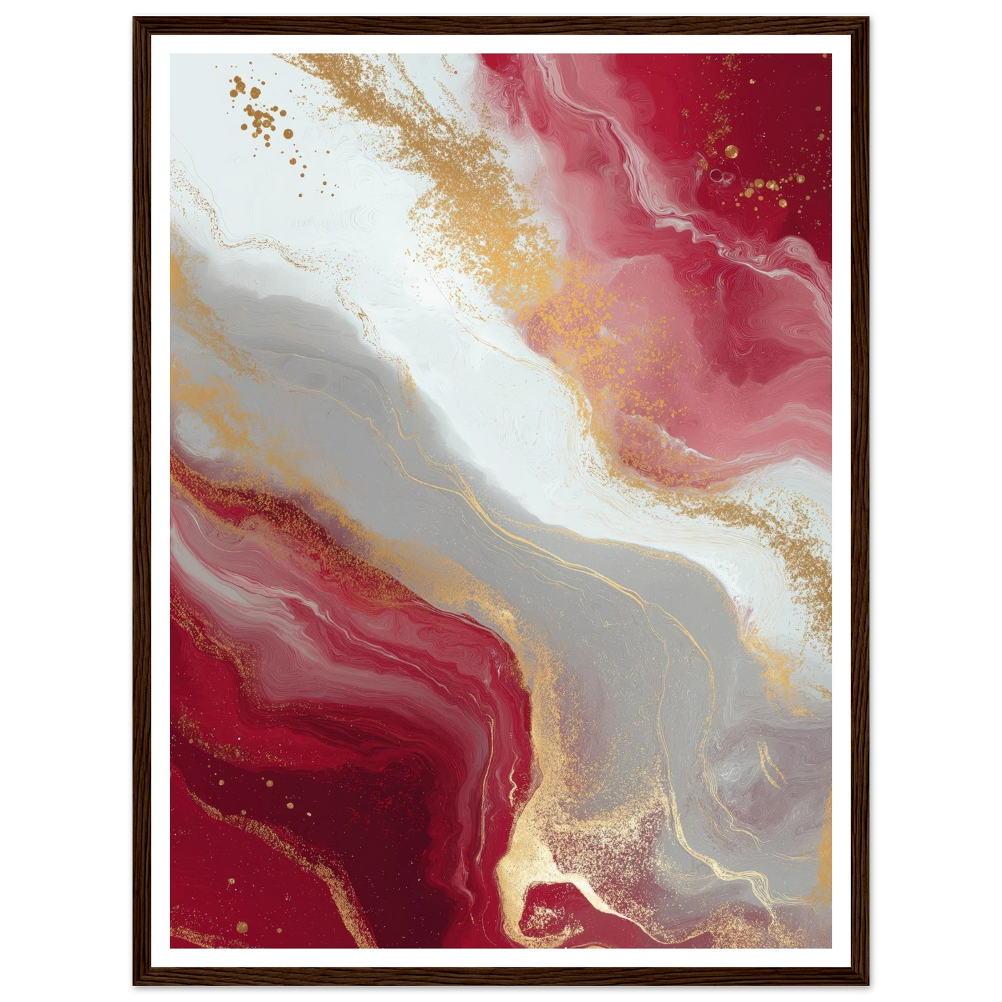Veil of Vermilion - Framed Poster - 30x40 cm / 12x16″ - Black frame