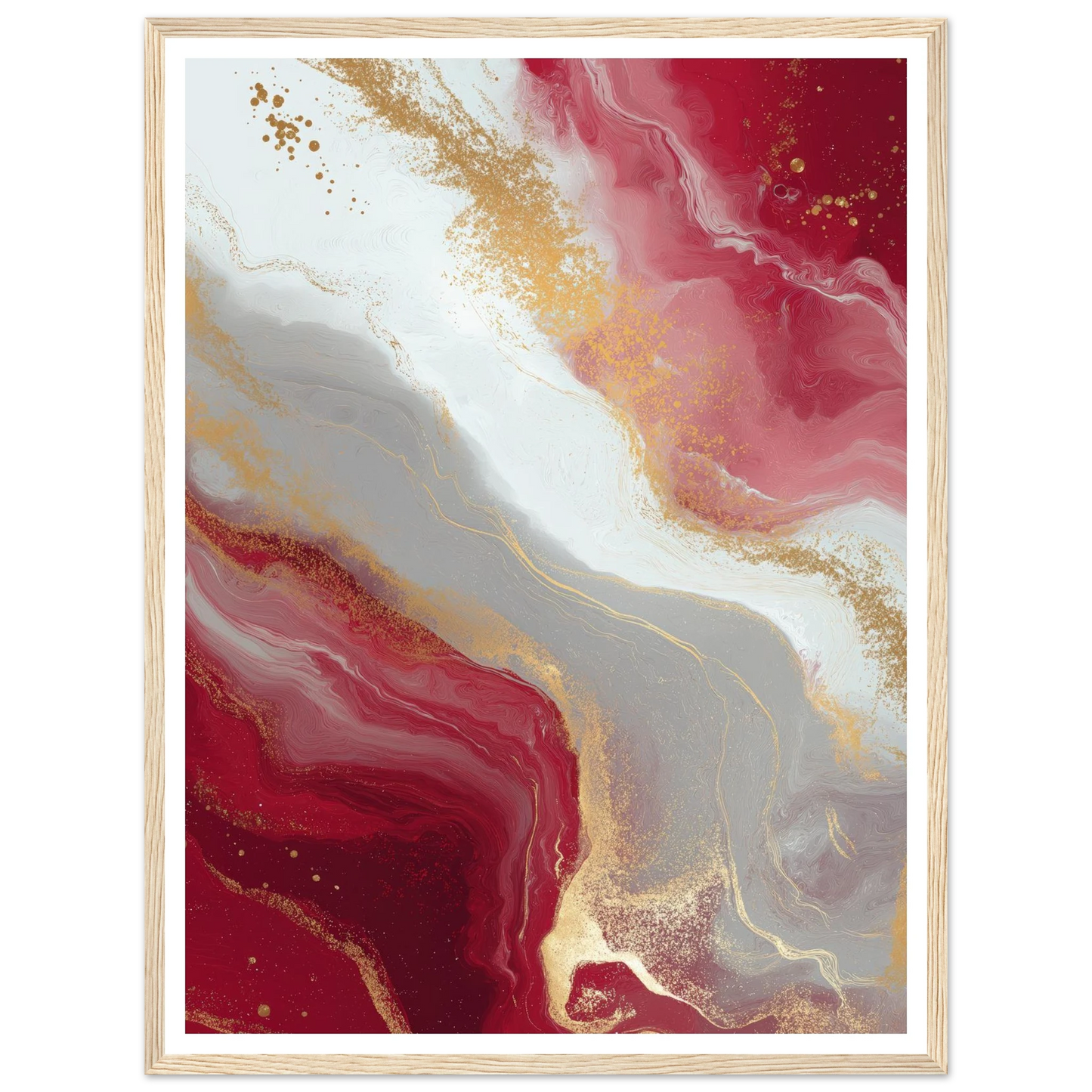 Veil of Vermilion - Framed Poster - 30x40 cm / 12x16″ - Black frame