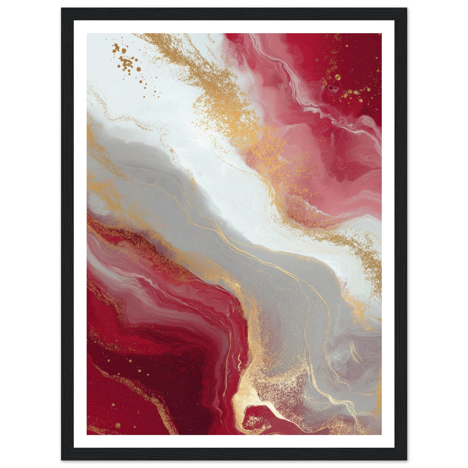 Veil of Vermilion - Framed Poster - 30x40 cm / 12x16″ - Black frame
