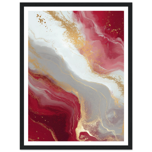 Veil of Vermilion - Framed Poster - 30x40 cm / 12x16″ - Black frame
