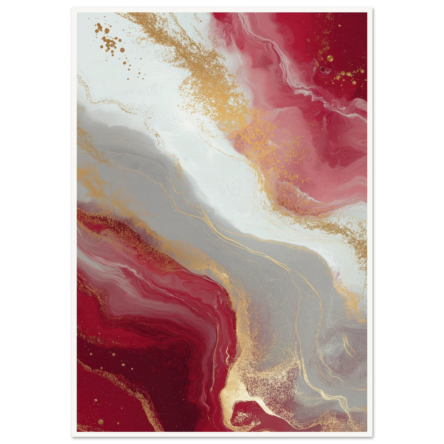 Veil of Vermilion - Framed Poster - 30x40 cm / 12x16″ - Black frame