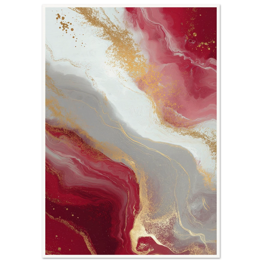 Veil of Vermilion - Framed Poster - 30x40 cm / 12x16″ - Black frame