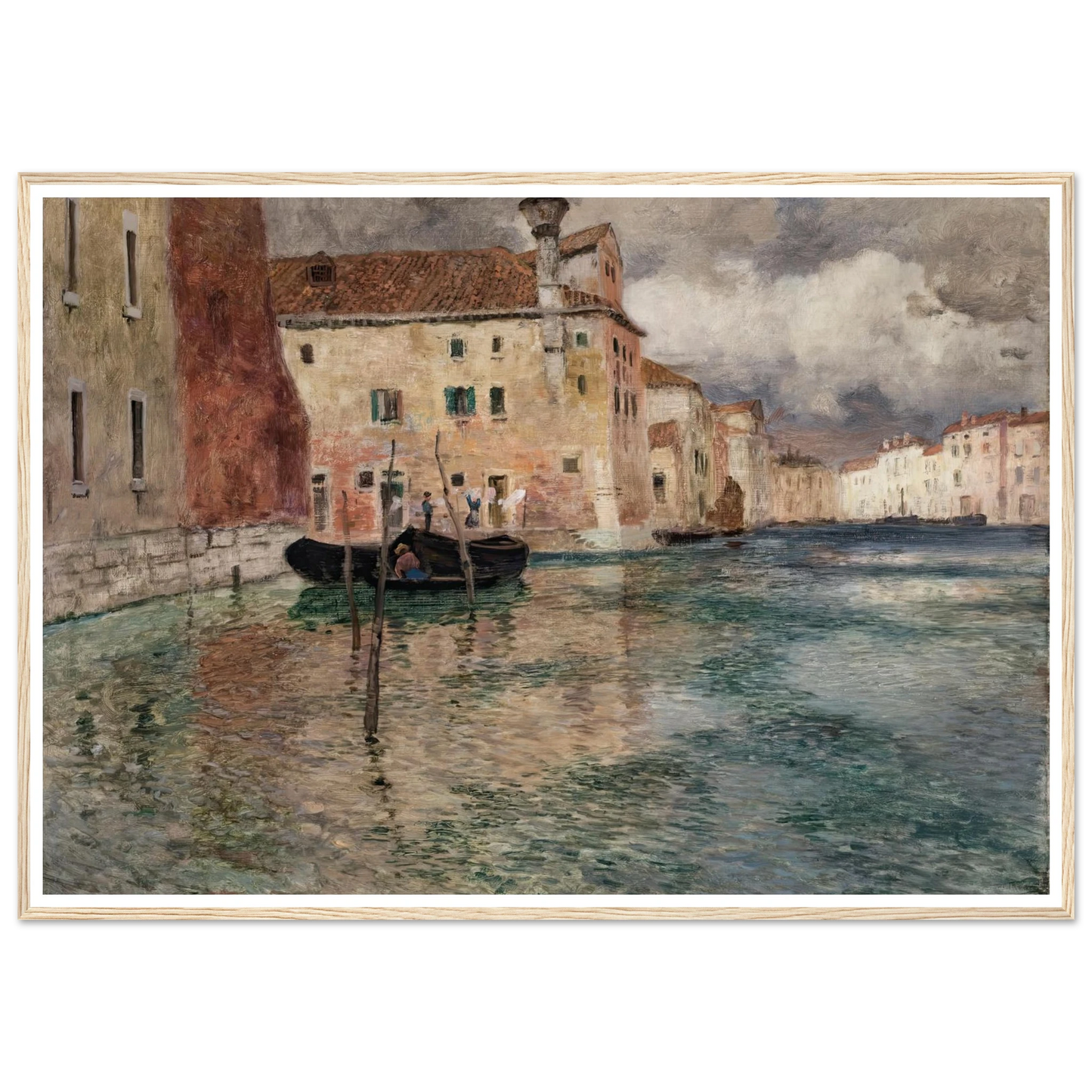 Venice (circa 1899) Art Print | Frits Thaulow - Framed Poster - 30x40 cm / 12x16″ - Black frame