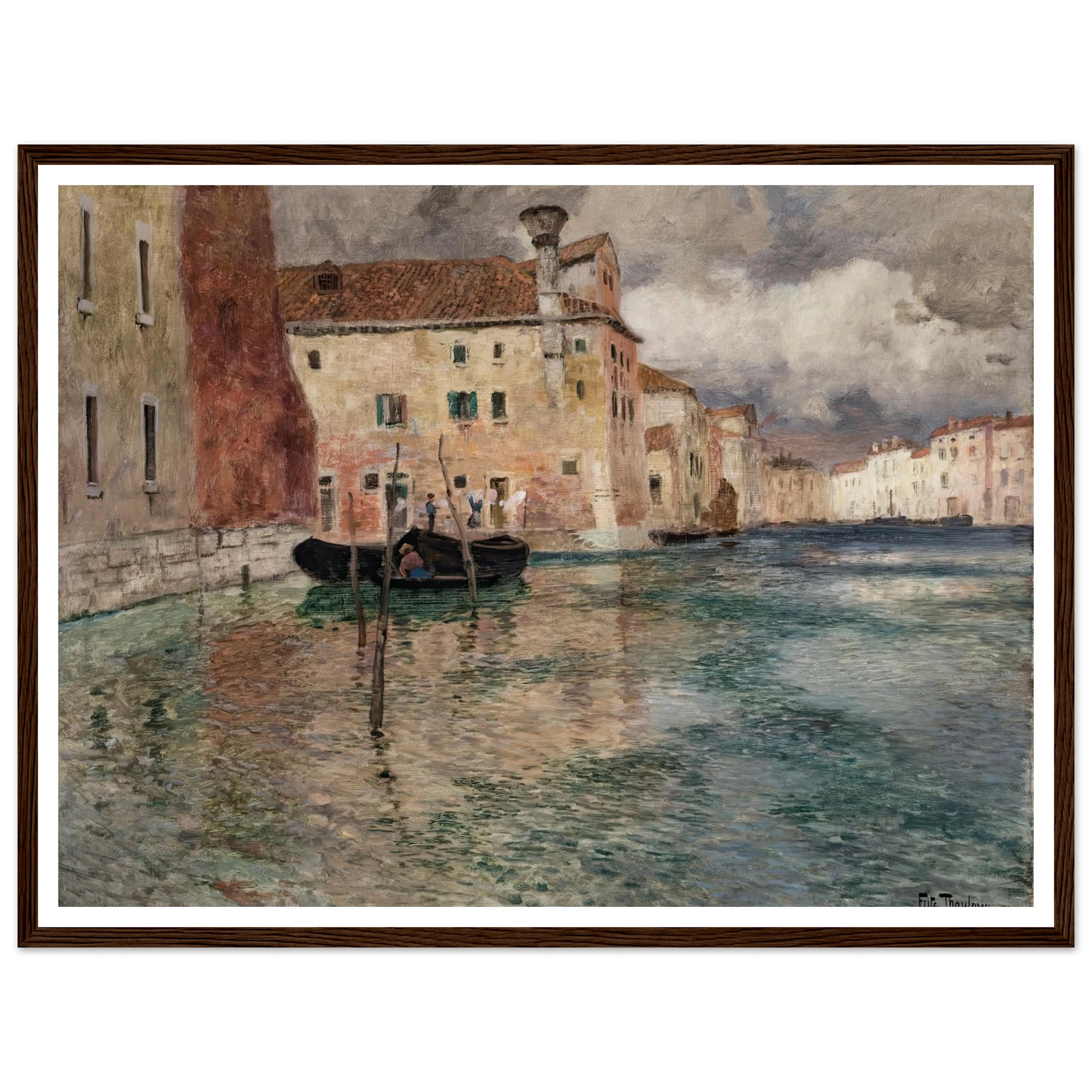 Venice (circa 1899) Art Print | Frits Thaulow - Framed Poster - 30x40 cm / 12x16″ - Black frame