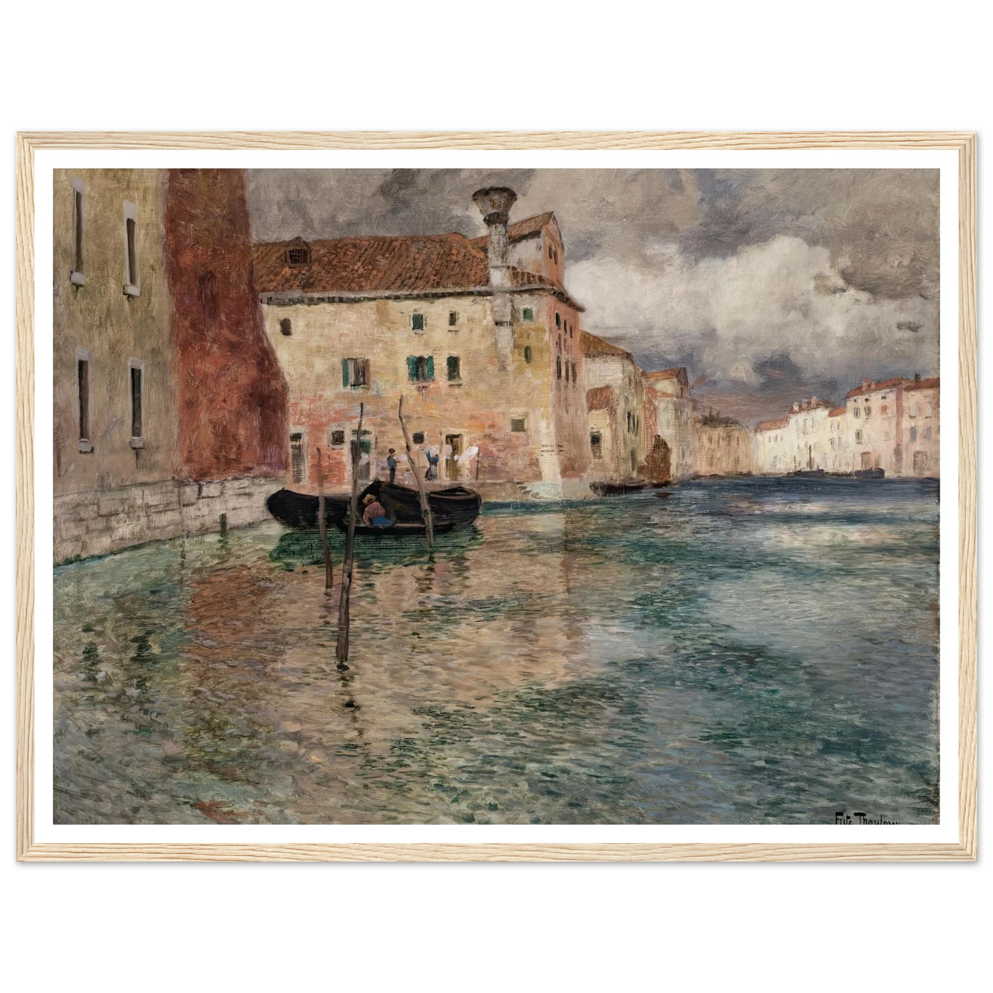 Venice (circa 1899) Art Print | Frits Thaulow - Framed Poster - 30x40 cm / 12x16″ - Black frame