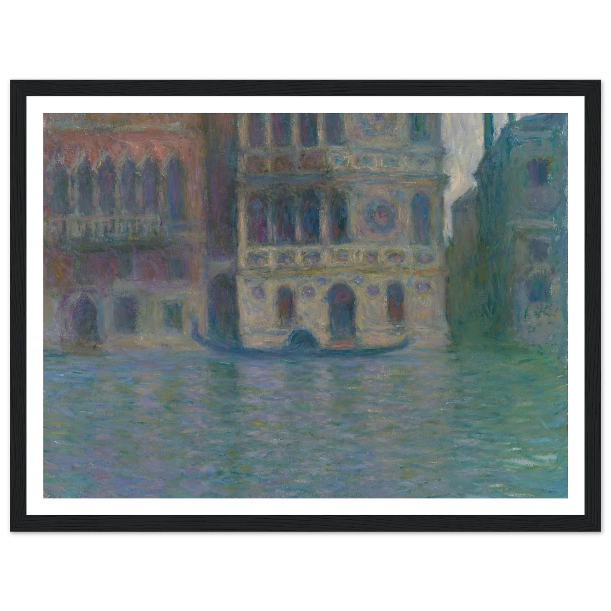 Venice, Palazzo Dario (1908) Art Print | Claude Monet - Framed Poster - 30x40 cm / 12x16″ - Black frame