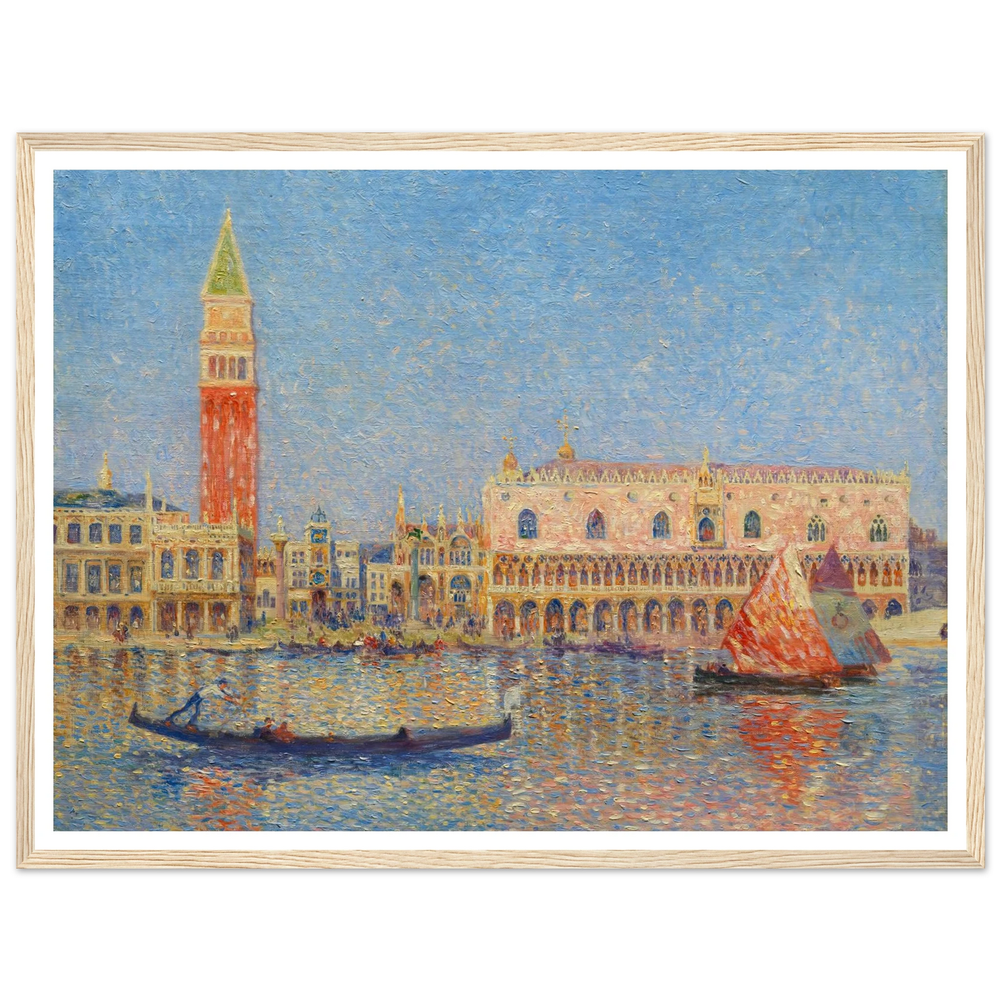 Venice, the Doges Palace Art Print | Ferdinand du Puigaudeau - Framed Poster - 30x40 cm / 12x16″ - Black frame