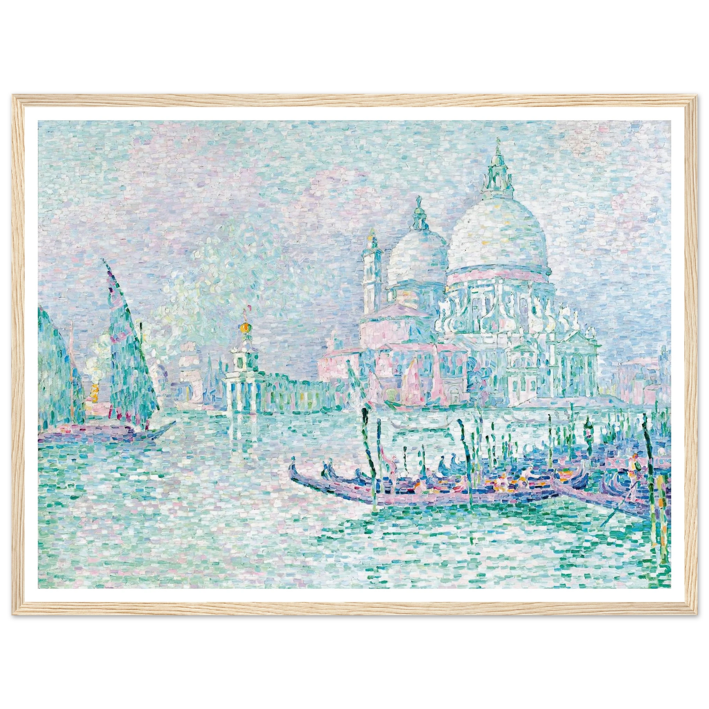 Venise. La Salute. Vert (1908) Art Print | Paul Signac - Framed Poster - 30x40 cm / 12x16″ - Black frame