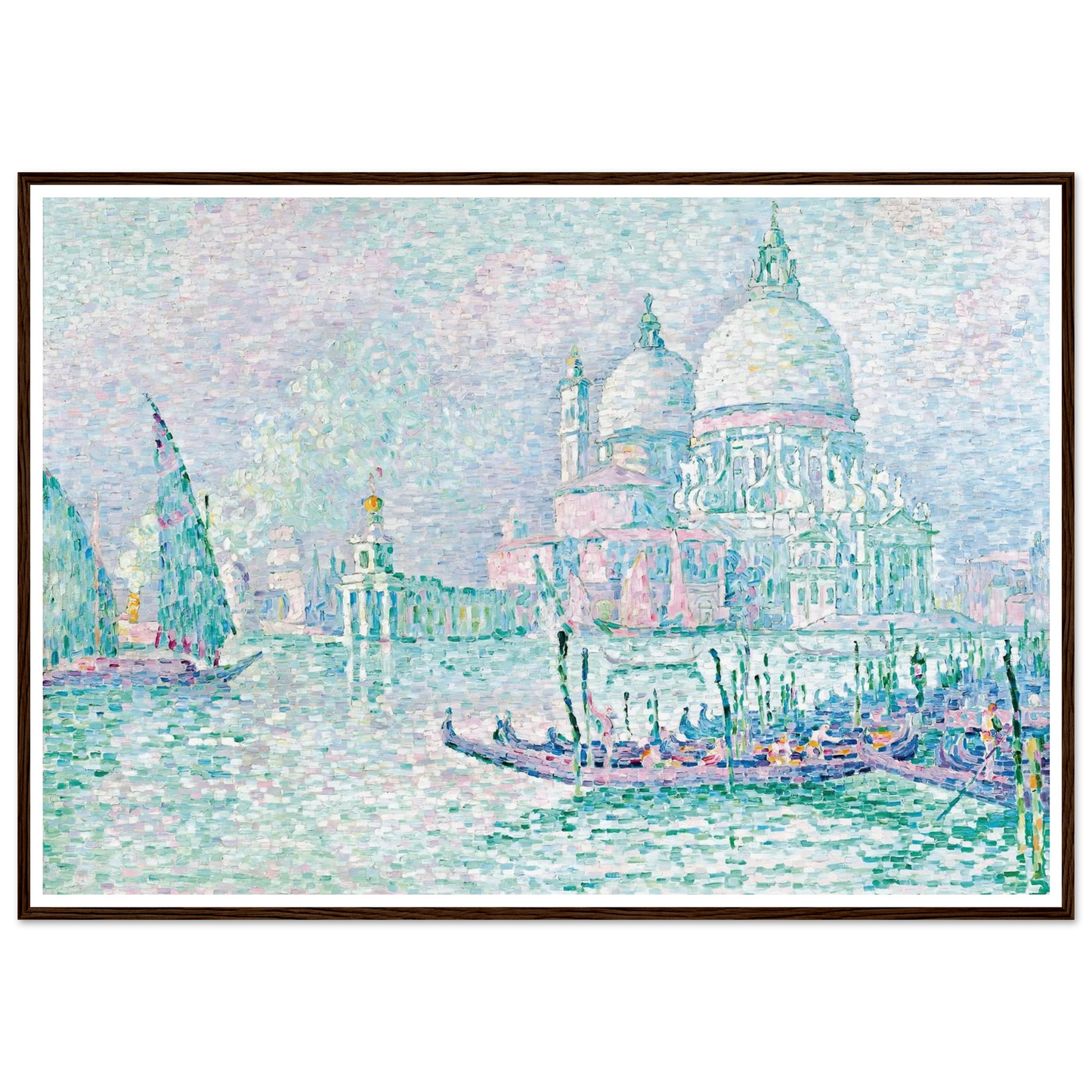 Venise. La Salute. Vert (1908) Art Print | Paul Signac - Framed Poster - 30x40 cm / 12x16″ - Black frame