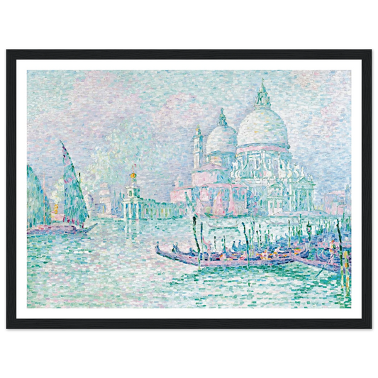 Venise. La Salute. Vert (1908) Art Print | Paul Signac - Framed Poster - 30x40 cm / 12x16″ - Black frame