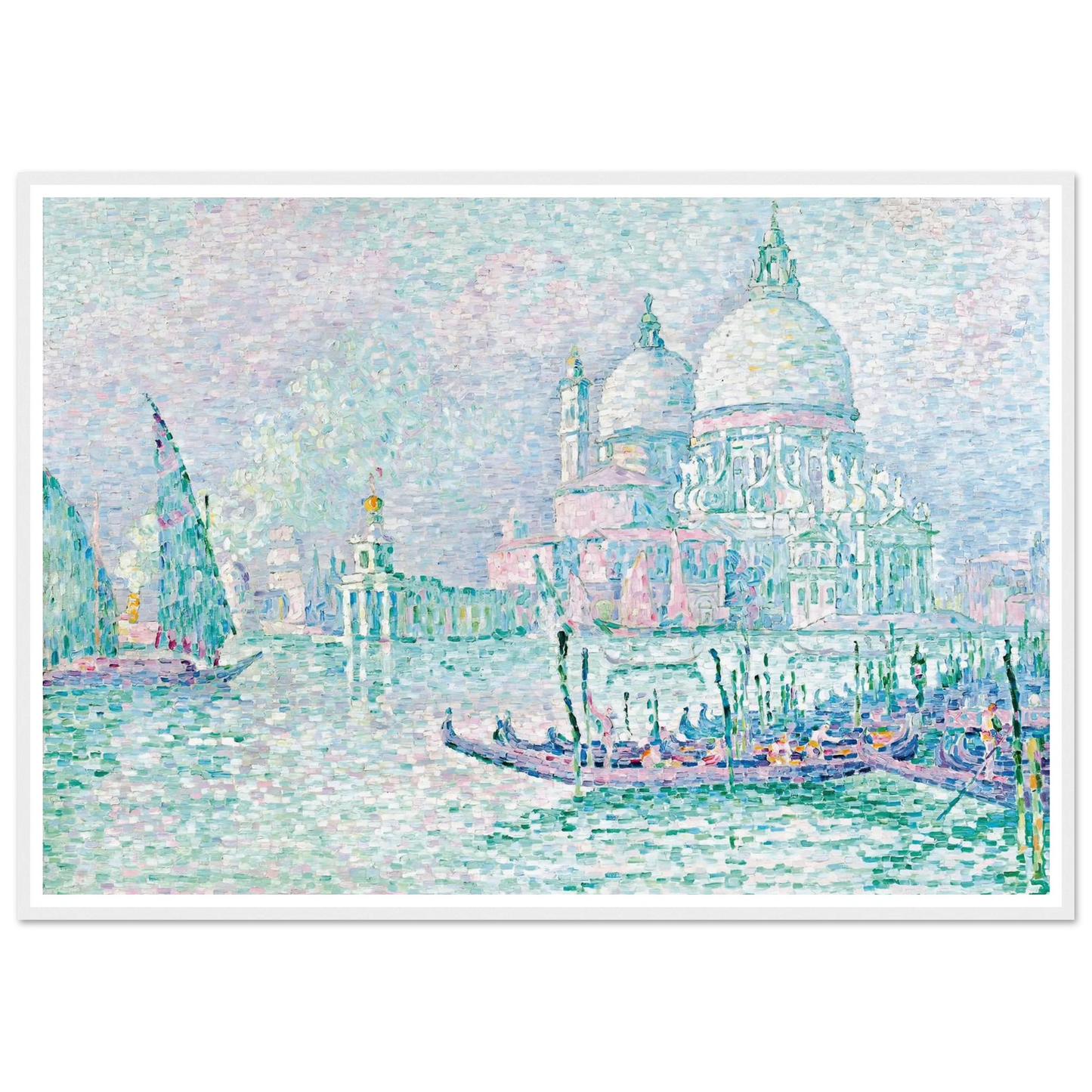 Venise. La Salute. Vert (1908) Art Print | Paul Signac - Framed Poster - 30x40 cm / 12x16″ - Black frame