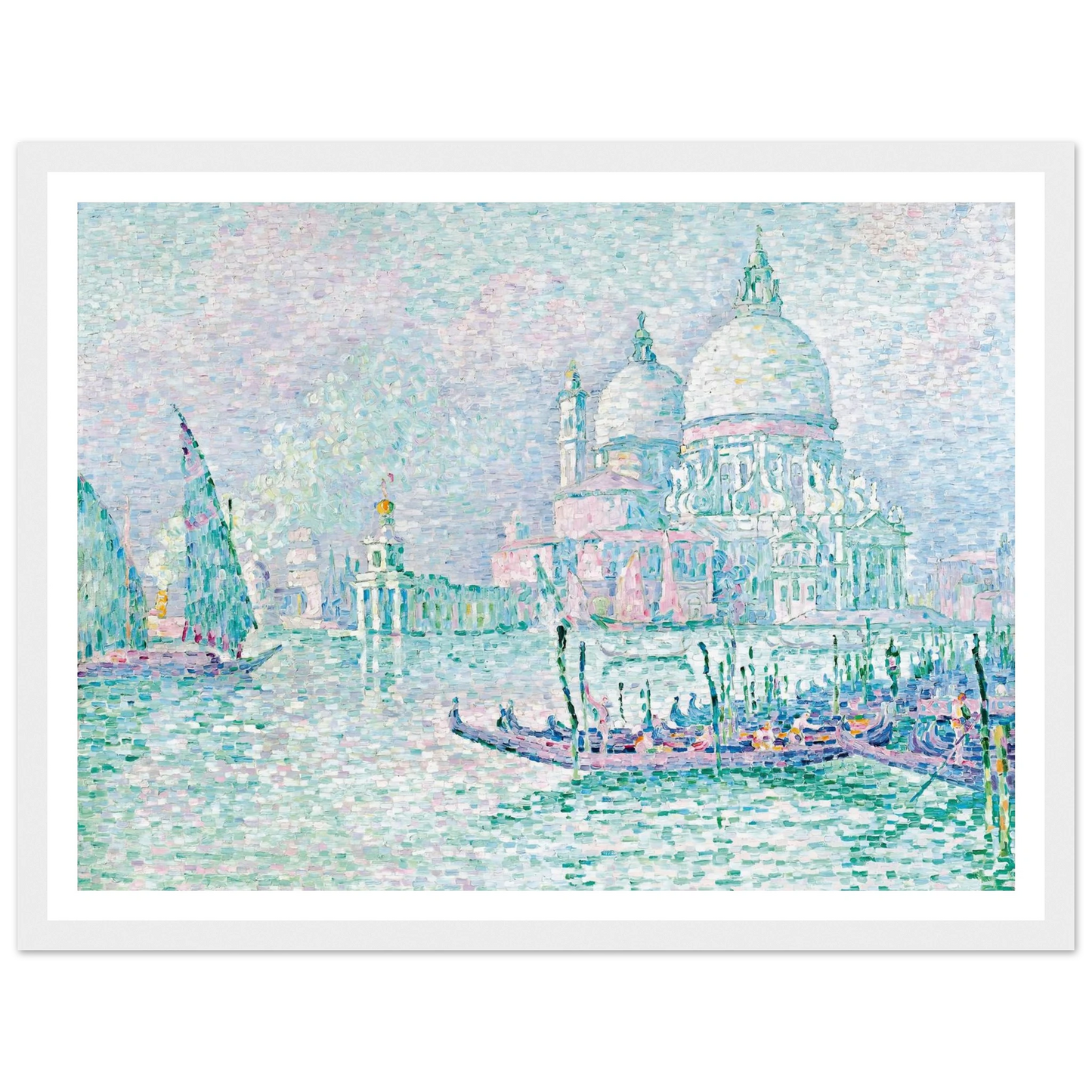Venise. La Salute. Vert (1908) Art Print | Paul Signac - Framed Poster - 30x40 cm / 12x16″ - Black frame