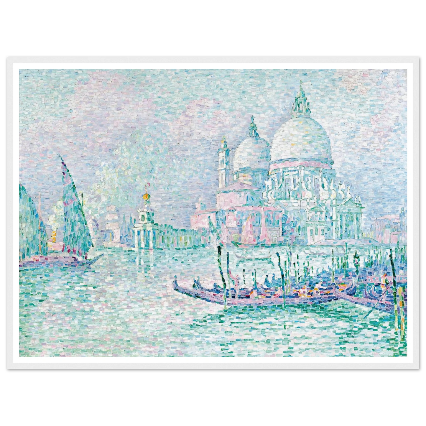 Venise. La Salute. Vert (1908) Art Print | Paul Signac - Framed Poster - 30x40 cm / 12x16″ - Black frame