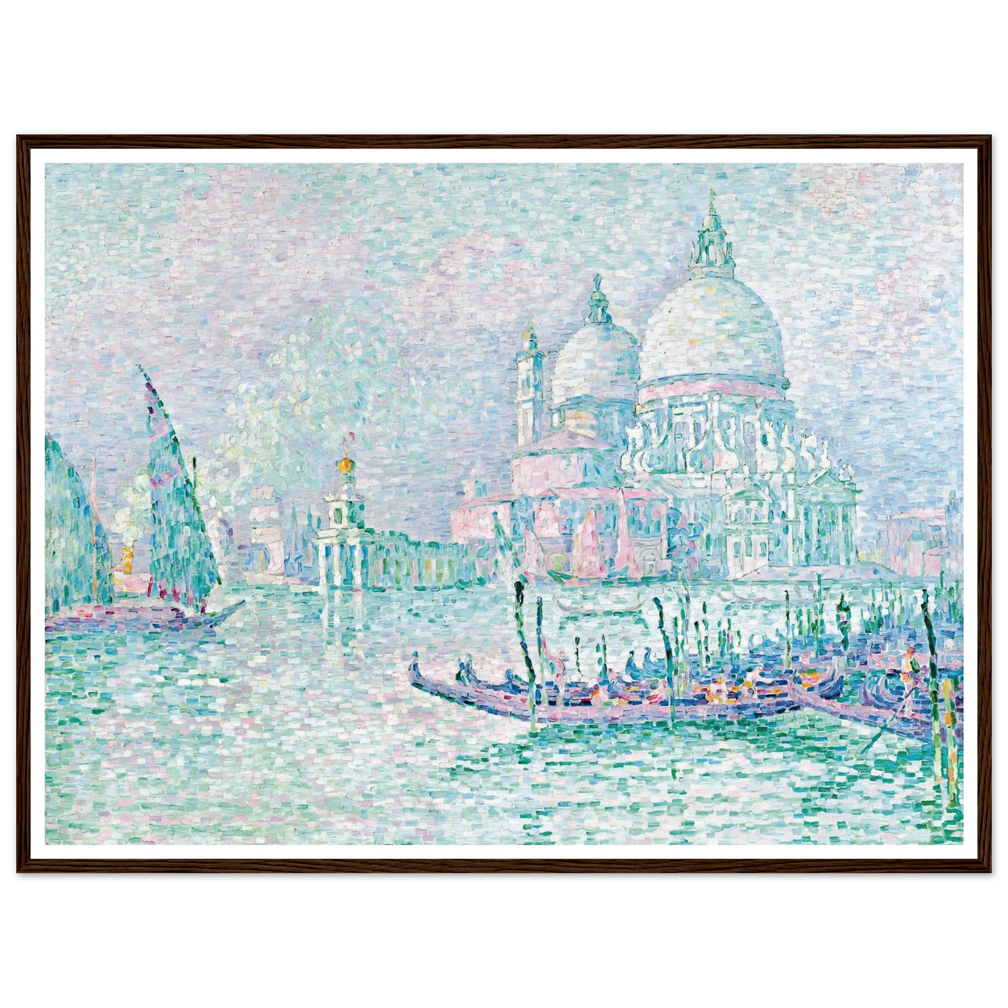 Venise. La Salute. Vert (1908) Art Print | Paul Signac - Framed Poster - 30x40 cm / 12x16″ - Black frame