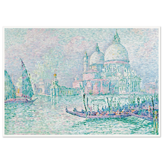 Venise. La Salute. Vert (1908) Art Print | Paul Signac - Framed Poster - 30x40 cm / 12x16″ - Black frame
