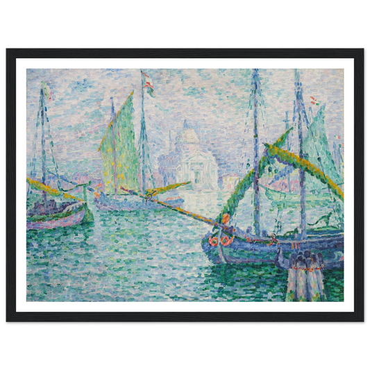 Venise. Le Rédempteur (1908) Art Print | Paul Signac - Framed Poster - 30x40 cm / 12x16″ - Black frame