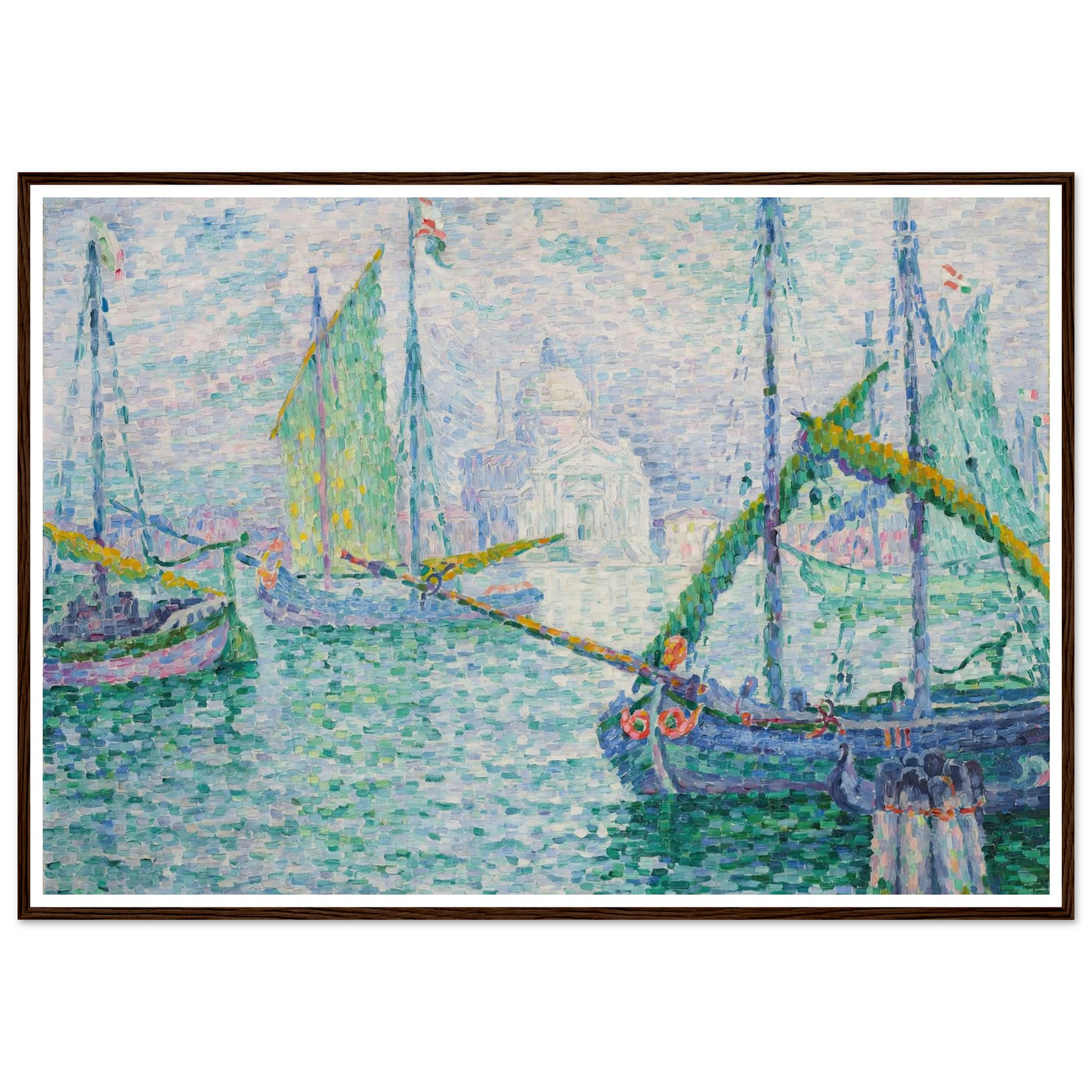 Venise. Le Rédempteur (1908) Art Print | Paul Signac - Framed Poster - 30x40 cm / 12x16″ - Black frame