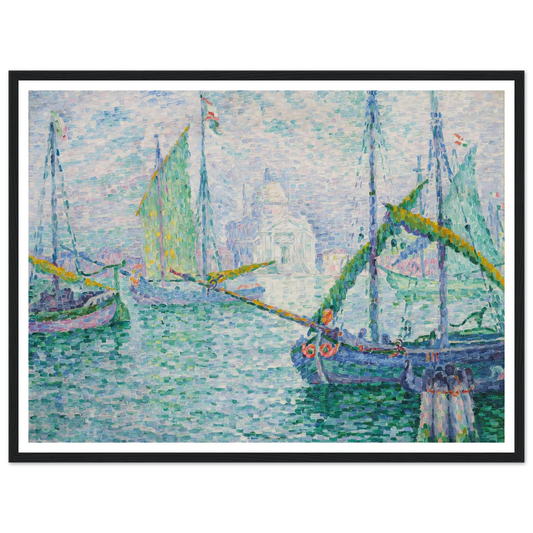 Venise. Le Rédempteur (1908) Art Print | Paul Signac - Framed Poster - 30x40 cm / 12x16″ - Black frame