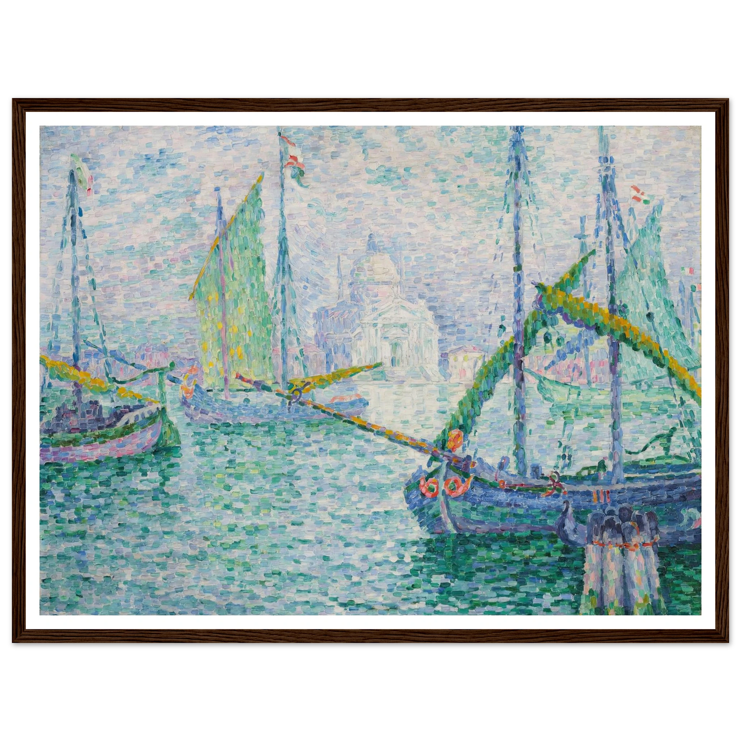 Venise. Le Rédempteur (1908) Art Print | Paul Signac - Framed Poster - 30x40 cm / 12x16″ - Black frame
