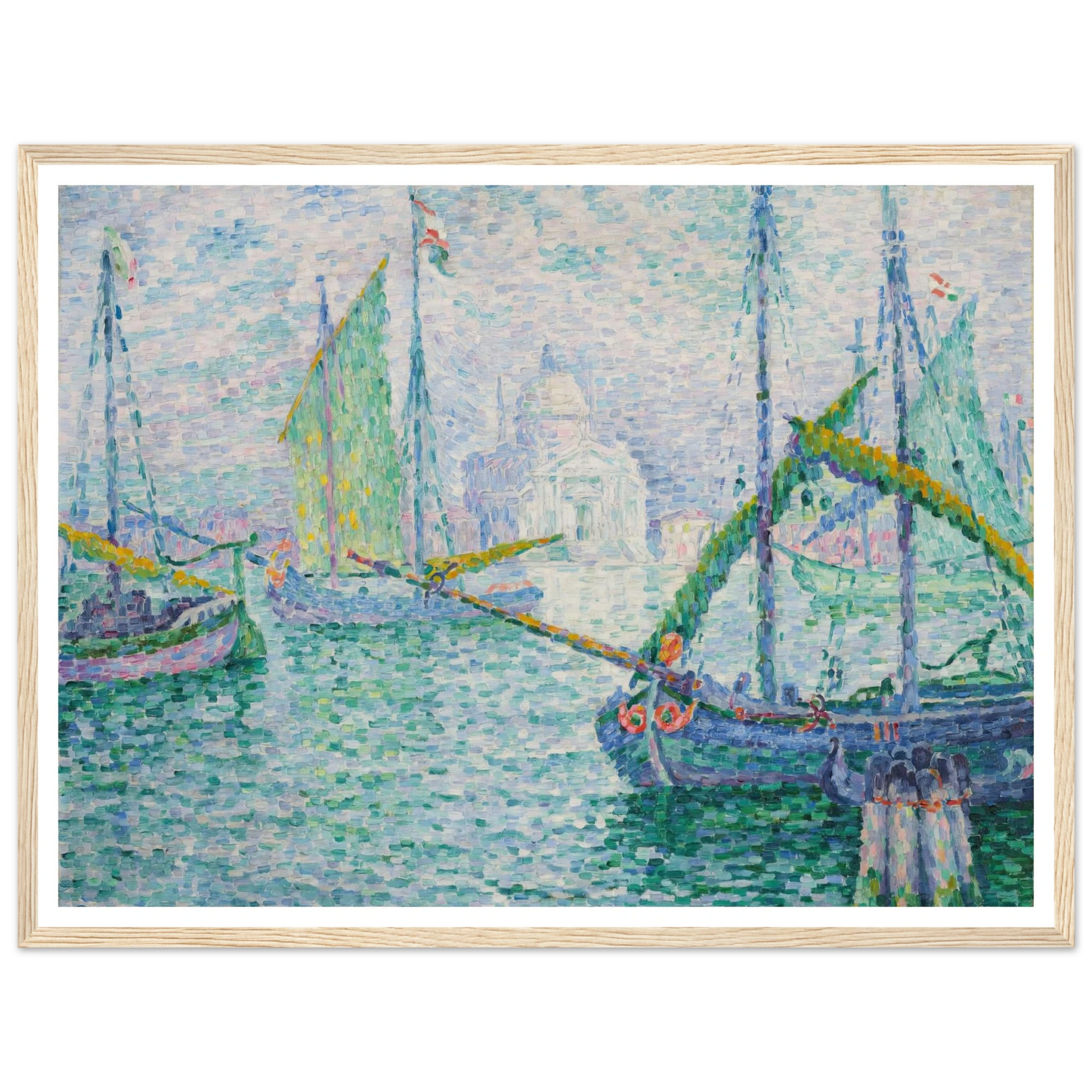 Venise. Le Rédempteur (1908) Art Print | Paul Signac - Framed Poster - 30x40 cm / 12x16″ - Black frame
