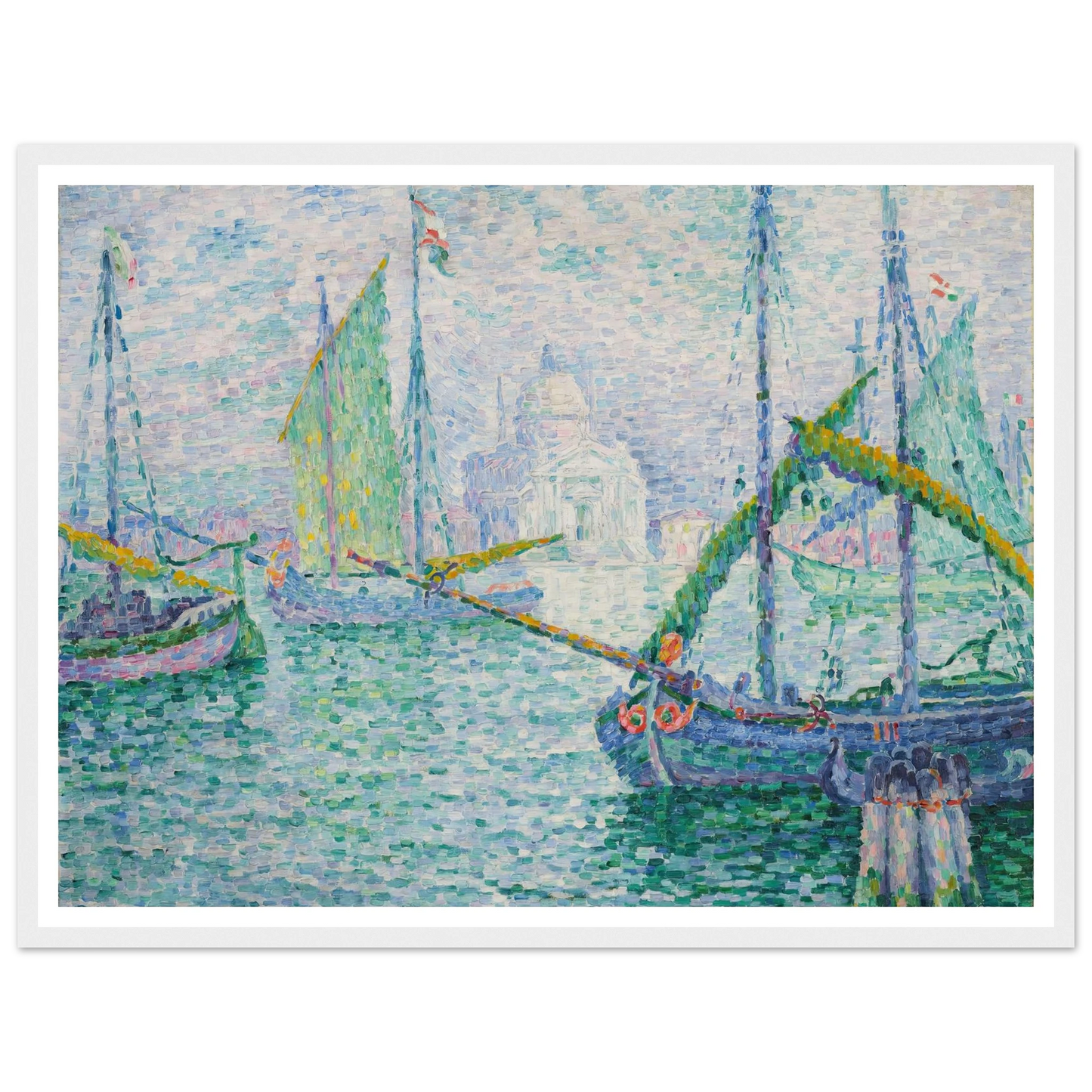 Venise. Le Rédempteur (1908) Art Print | Paul Signac - Framed Poster - 30x40 cm / 12x16″ - Black frame