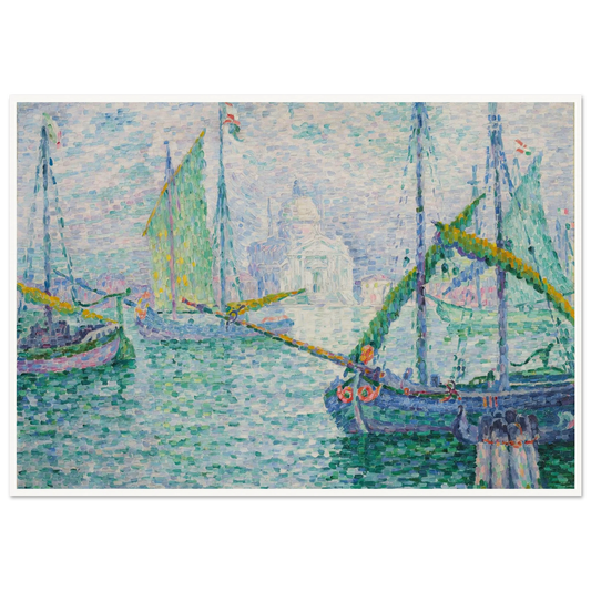 Venise. Le Rédempteur (1908) Art Print | Paul Signac - Framed Poster - 30x40 cm / 12x16″ - Black frame