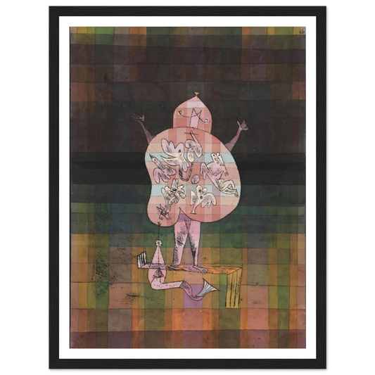 Ventriloquist and Crier in the Moor (1923) Art Print | Paul Klee - Framed Poster - 30x40 cm / 12x16″ - Black frame