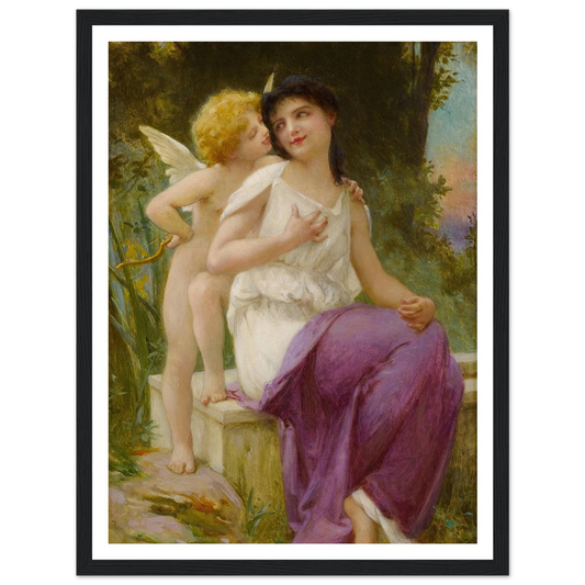 Vénus et l’Amour Art Print | Guillaume Seignac - Framed Poster - 30x40 cm / 12x16″ - Black frame
