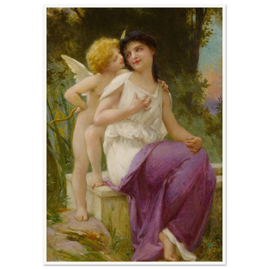 Vénus et l’Amour Art Print | Guillaume Seignac - Framed Poster - 30x40 cm / 12x16″ - Black frame