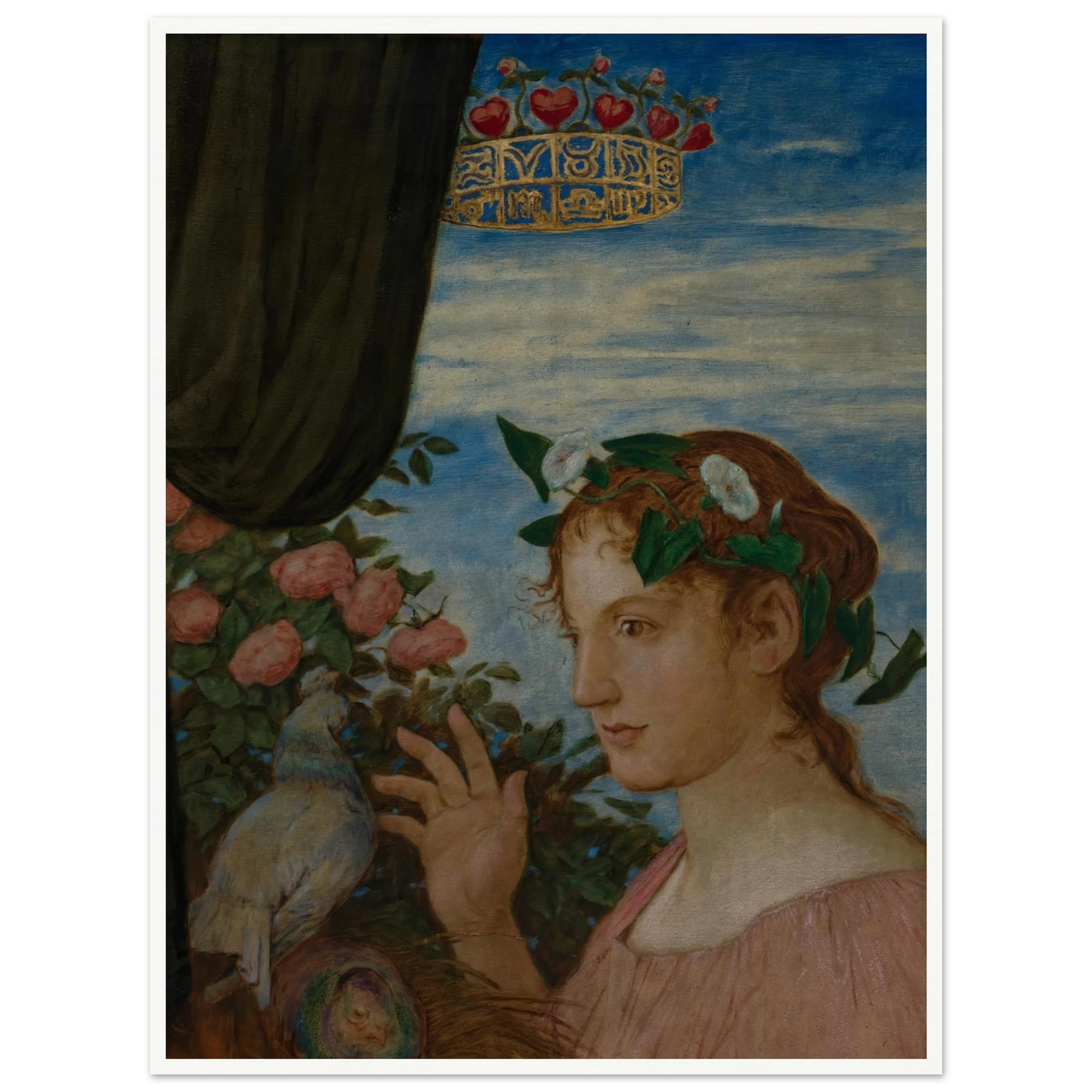 Venus (Freya) (1906) Art Print | Hans Thoma - Framed Poster - 30x40 cm / 12x16″ - Black frame