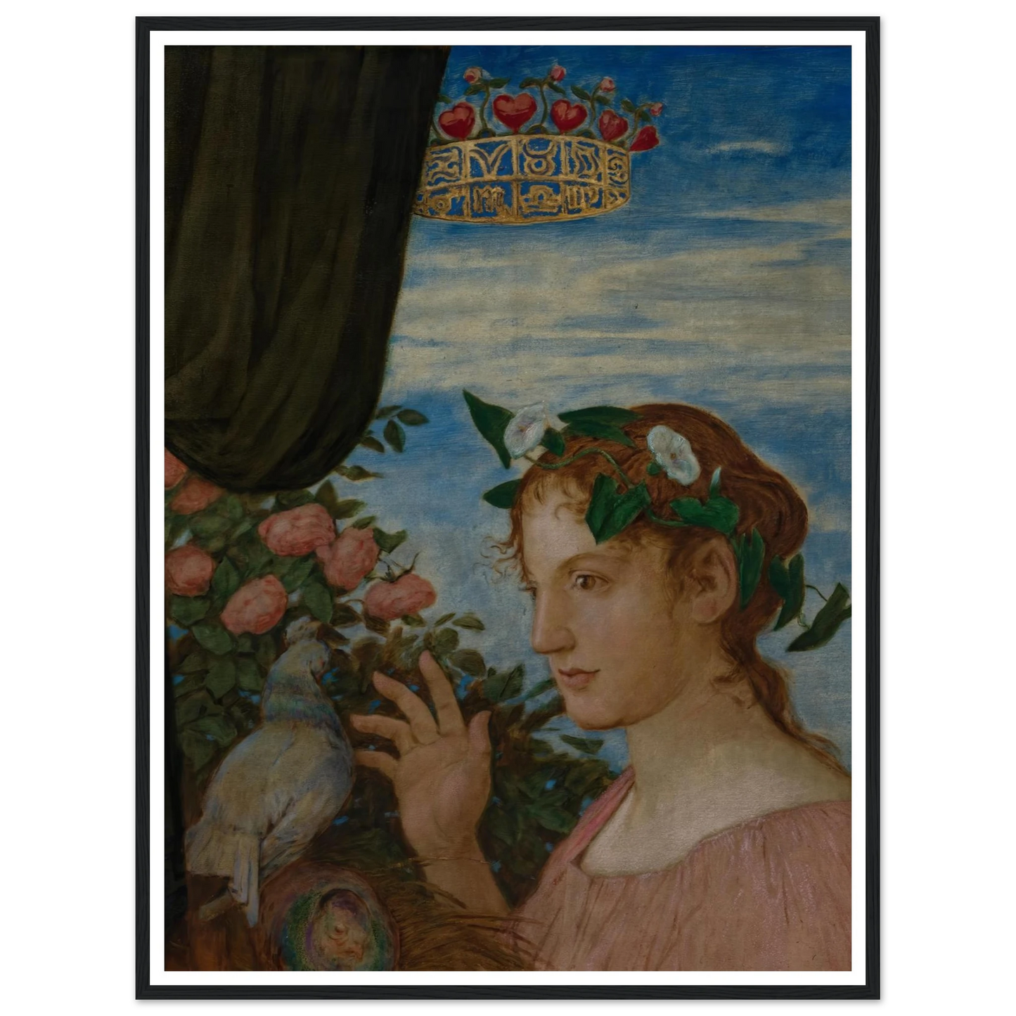 Venus (Freya) (1906) Art Print | Hans Thoma - Framed Poster - 30x40 cm / 12x16″ - Black frame