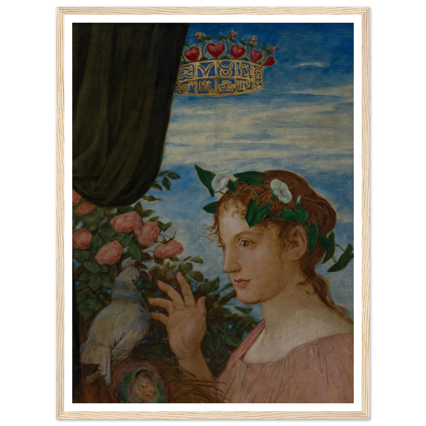 Venus (Freya) (1906) Art Print | Hans Thoma - Framed Poster - 30x40 cm / 12x16″ - Black frame