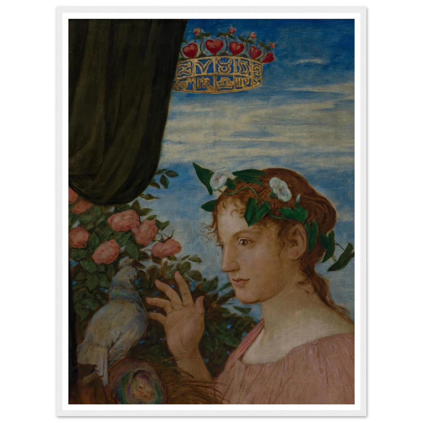 Venus (Freya) (1906) Art Print | Hans Thoma - Framed Poster - 30x40 cm / 12x16″ - Black frame