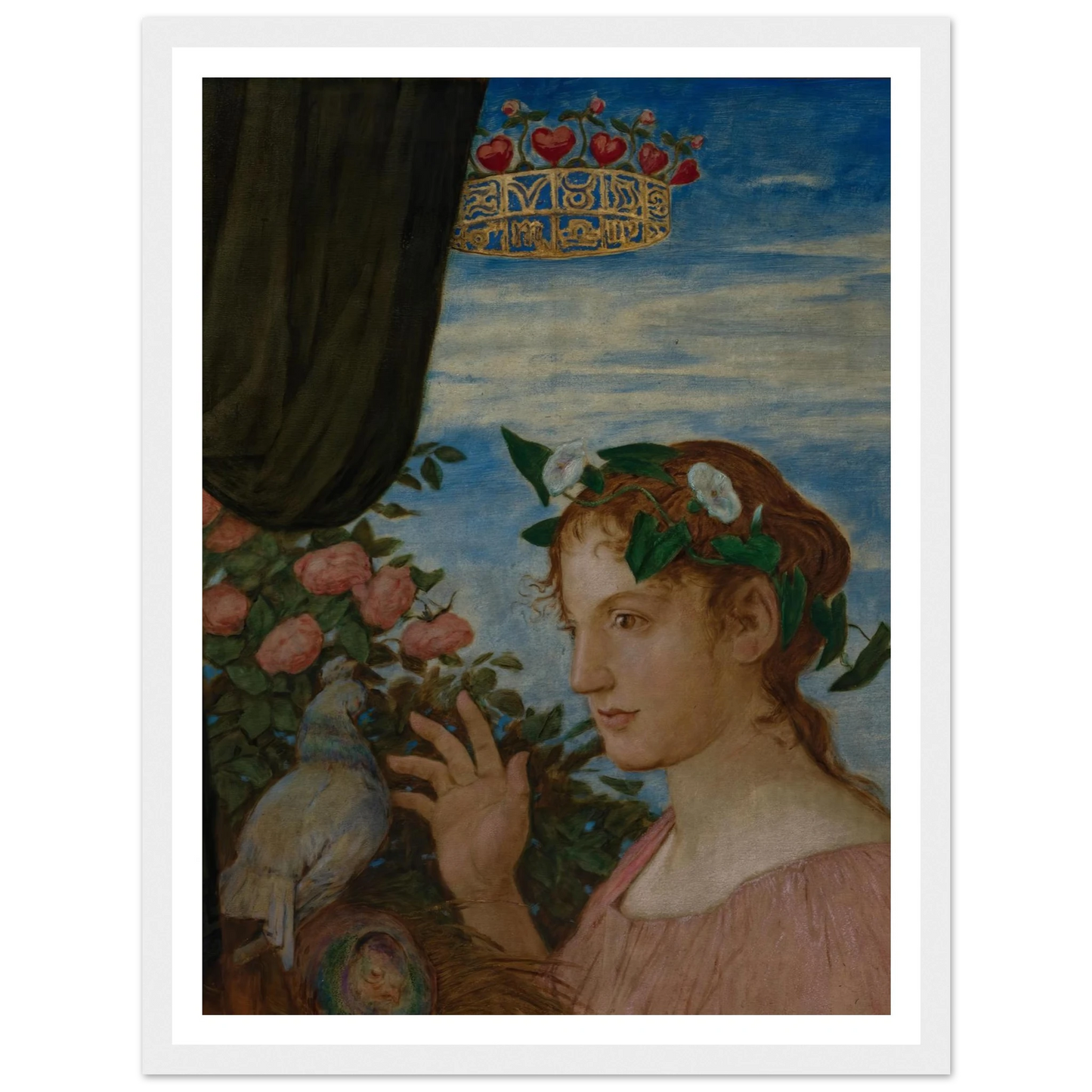 Venus (Freya) (1906) Art Print | Hans Thoma - Framed Poster - 30x40 cm / 12x16″ - Black frame
