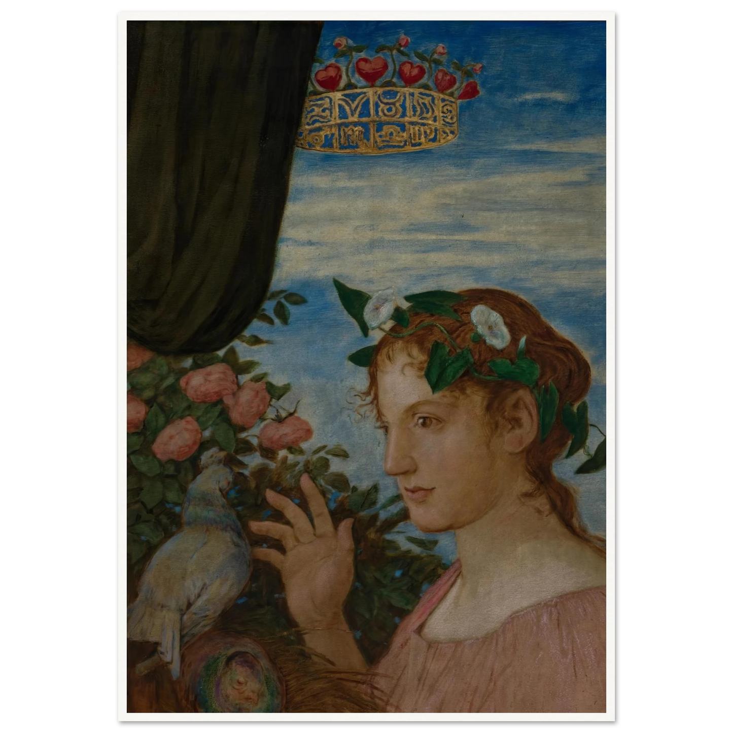 Venus (Freya) (1906) Art Print | Hans Thoma - Framed Poster - 30x40 cm / 12x16″ - Black frame