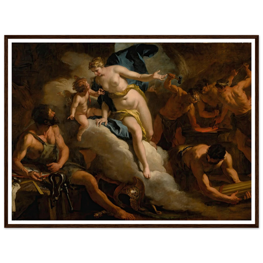 Venus In The Forge Of Vulcan Art Print | Sebastiano Ricci - Framed Poster - 30x40 cm / 12x16″ - Black frame
