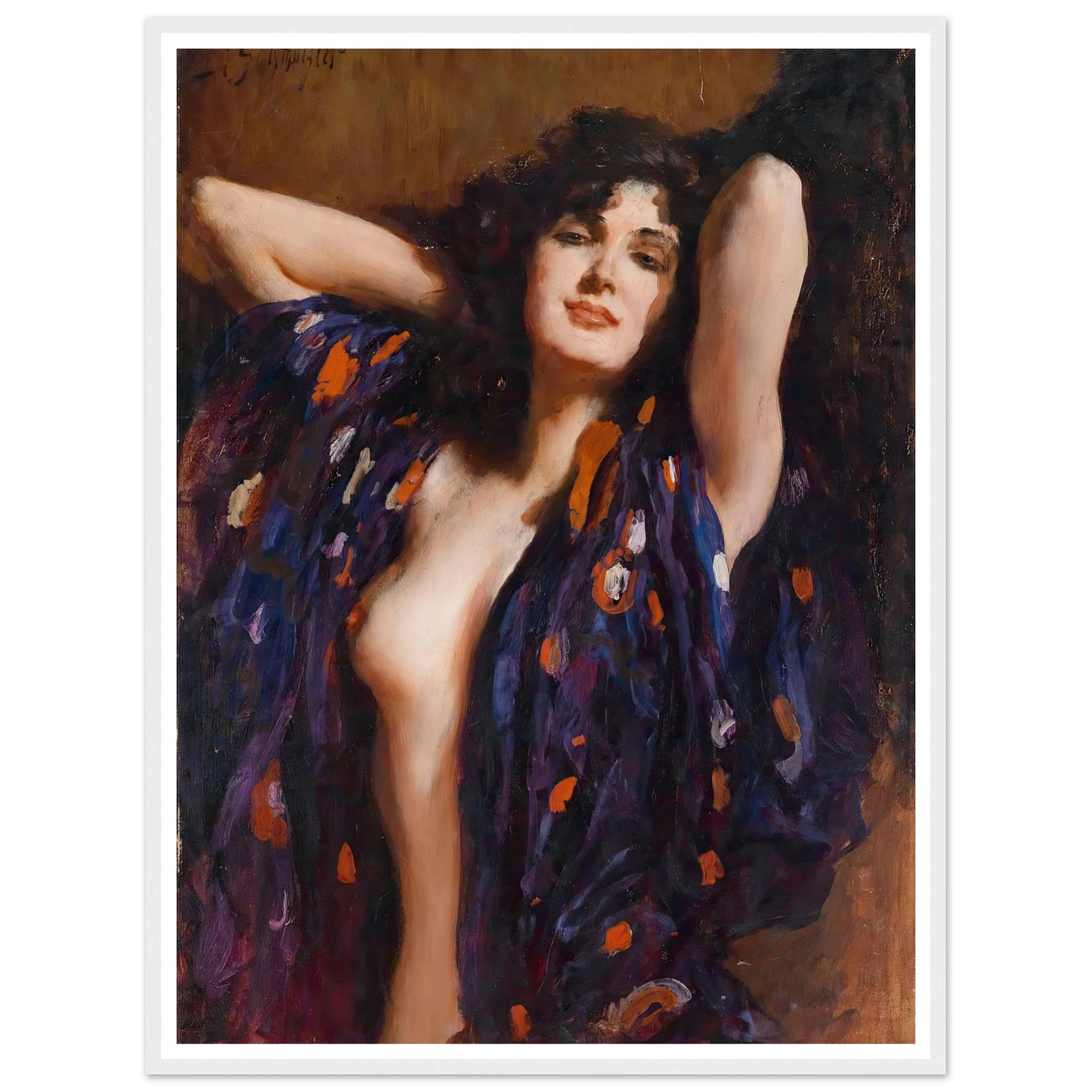 Verführerischer Blick Art Print | Leopold Schmutzler - Framed Poster - 30x40 cm / 12x16″ - Black frame